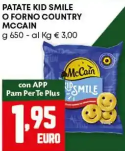 Pam Patate kid smile o forno country MCCAIN offerta