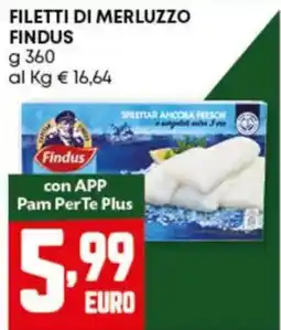 Pam Filetti di merluzzo FINDUS offerta