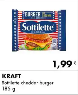 Iper Tosano KRAFT Sottilette cheddar burger offerta