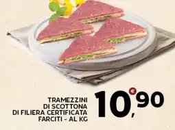 Extra Supermercati Tramezzini di scottona di filiera certificata farciti offerta