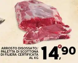 Extra Supermercati Arrosto disossato/ paletta di scottona di filiera certificata offerta