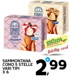 Extra Supermercati Sammontana cono 5 stelle vari tipi offerta