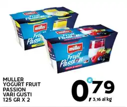 Extra Supermercati Muller yogurt fruit passion vari gusti offerta