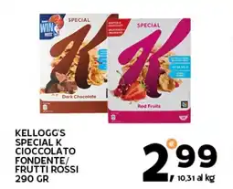 Extra Supermercati Kellogg's special k cioccolato fondente/ frutti rossi offerta