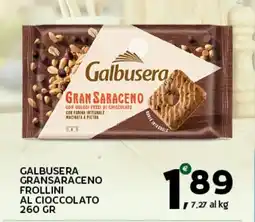 Extra Supermercati Galbusera gransaraceno frollini al cioccolato offerta