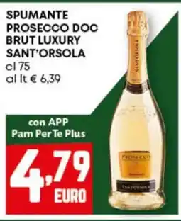 Pam Spumante prosecco doc brut luxury SANT' ORSOLA offerta