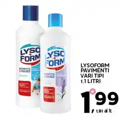 Extra Supermercati Lysoform pavimenti vari tipi offerta
