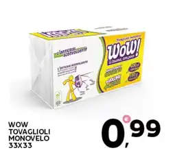Extra Supermercati Wow tovaglioli monovelo 33x33 offerta