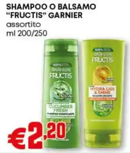 Pam Shampoo o balsamo FRUCTIS GARNIER assortito offerta