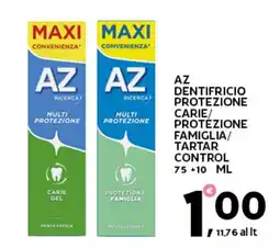 Extra Supermercati Az dentifricio protezione carie/ protezione famiglia/ tartar control offerta