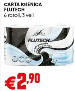 Pam Carta igienica FLUTECH 6 rotoli, 3 veli offerta