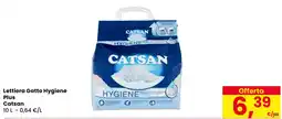 Eurospar Lettiera Gatto Hygiene Plus Catsan offerta