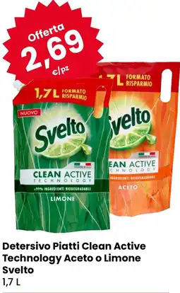 Eurospar Detersivo Piatti Clean Active Technology Aceto o Limone Svelto offerta