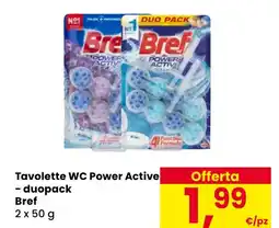 Eurospar Tavolette WC Power Active - duopack Bref offerta
