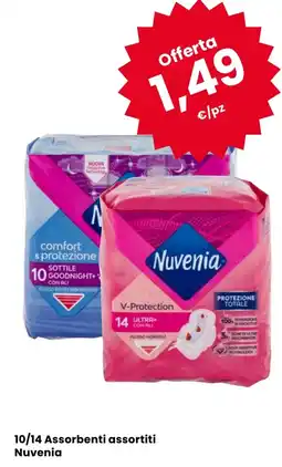 Eurospar 10/14 Assorbenti assortiti Nuvenia offerta