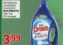 Crai Detersivo lavatrice classico BIO PRESTO Vari Tipi 35 Lavaggi offerta