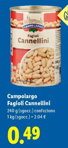Lidl Campolargo Fagioli Cannellini offerta