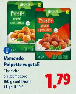 Lidl Vemondo Polpette vegetali offerta