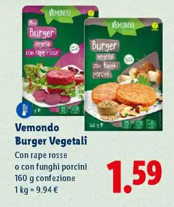 Lidl Vemondo Burger Vegetali offerta