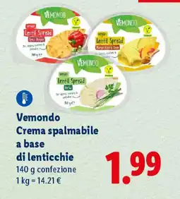 Lidl Vemondo Crema spalmabile a base di lenticchie offerta