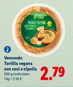 Lidl Vemondo Tortilla vegana con ceci e cipolla offerta