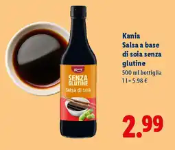 Lidl Kania Salsa a base di soia senza glutine offerta