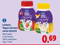 Lidl Latteria Yogurt da bere senza lattosio offerta