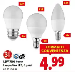 Lidl LIVARNO home Lampadina LED, 6 pezzi offerta