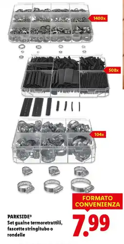 Lidl PARKSIDE Set guaine termoretrattili, fascette stringitubo o rondelle offerta