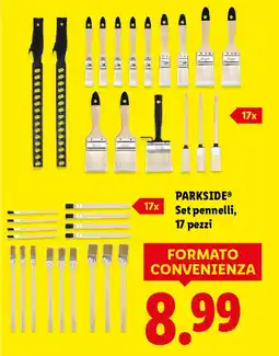 Lidl PARKSIDE Set pennelli, 17 pezzi offerta