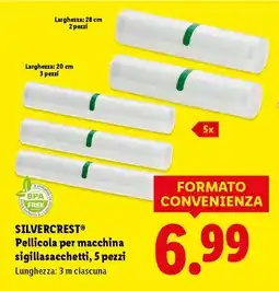 Lidl SILVERCREST Pellicola per macchina sigillasacchetti, 5 pezzi offerta
