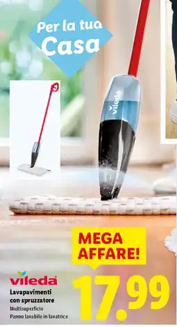 Lidl vileda Lavapavimenti con spruzzatore offerta