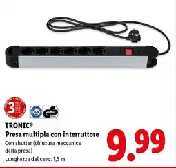 Lidl TRONIC Presa multipla con interruttore offerta
