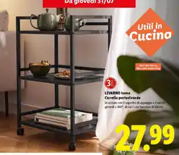 Lidl LIVARNO home Carrello portavivande offerta