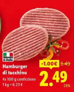 Lidl Hamburger di tacchino offerta