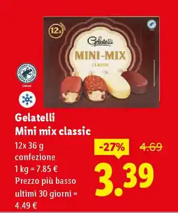 Lidl Gelatelli Mini mix classic offerta