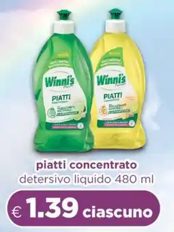 Acqua & Sapone Winni's piatti concentrato detersivo liquido offerta