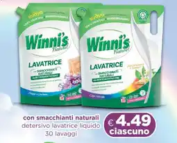 Acqua & Sapone Winni's con smacchianti naturali detersivo lavatrice liquido offerta