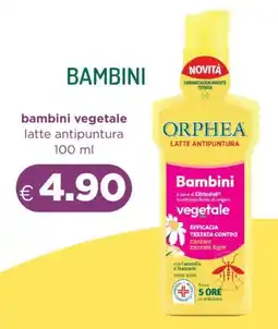 Acqua & Sapone ORPHEA bambini vegetale latte antipuntura offerta