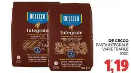 Eté De cecco pasta integrale varie trafile offerta