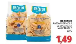 Eté De cecco pasta di semola le specialita' varie trafile offerta