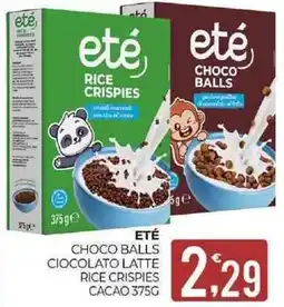 Eté Eté choco balls ciocolato latte rice crispies cacao offerta