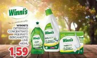 Eté Winni's detersivo concentrato per piatti bergamotto lime offerta