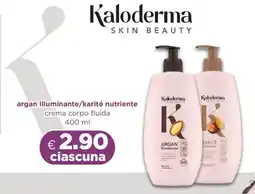 Acqua & Sapone Kaloderma argan illuminante/karité nutriente crema corpo fluida offerta