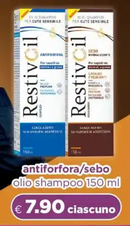 Acqua & Sapone Restivoil antiforfora/sebo olio shampoo offerta