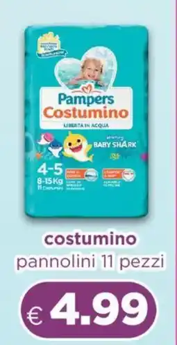 Acqua & Sapone Pampers costumino pannolini 11 pezzi offerta
