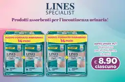 Acqua & Sapone LINES SPECIALIST pants unisex m/I dispositivo per incontinenza 14 pezzi offerta