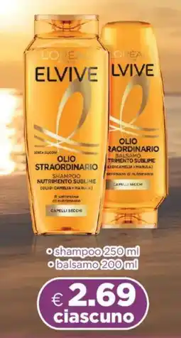 Acqua & Sapone L'ORÉAL ELVIVE shampoo balsamo offerta