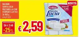 Galassia Galbani santa lucia mozzarella con fermenti lattici offerta