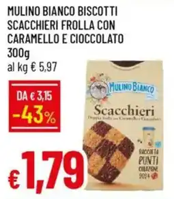 Galassia Mulino bianco biscotti scacchieri frolla con caramello e cioccolato offerta